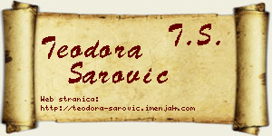 Teodora Šarović vizit kartica